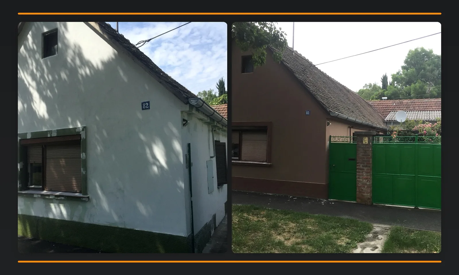 Manji objekt prije i poslije fasaderske obnove